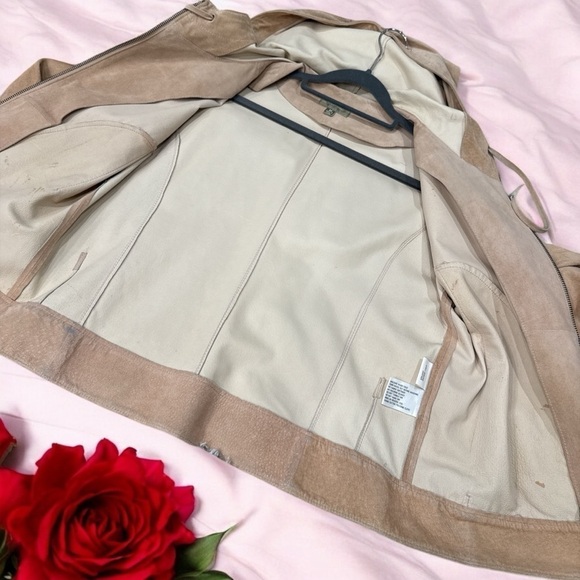 The Territory Ahead Suede Leather Full Zip Hood Jacket Women’s Size M - Picture 12 of 12